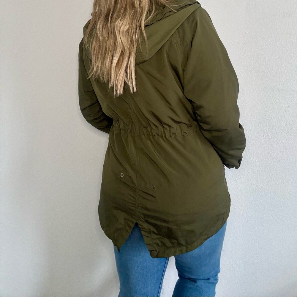 Basic House Green Army Rain Jacket Small - image 3